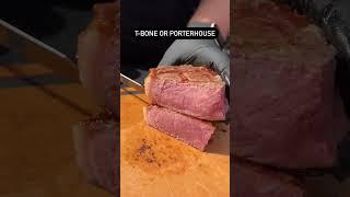 T-Bone or Porterhouse? Can anyone guess what cut of steak this is? 