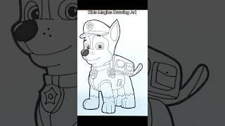 Paw Patrol Chase Drawing Easy #pawpatrol #chase #drawing #howtodraw #shorts