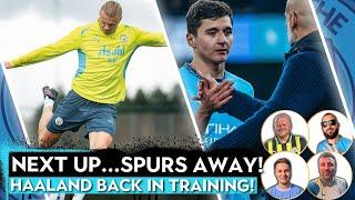 HAALAND BACK IN TRAINING FOR MANCHESTER CITY AHEAD OF SPURS AWAY! with @BigSteveMcfc & @Nobbins