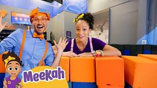 Learning To Flip at Skyzone | Blippi and Meekah Best Friend Adventures | Educational Videos for Kids