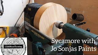 Woodturning | Sycamore Bowl | Jo Sonja | Iridescent Paints