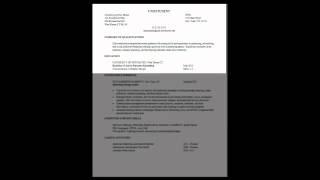 Resume Writing Tutorial