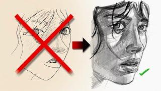 Sketching Faces in 3 Steps | Procreate Tutorial