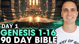 Day 1 | Genesis 1-16 | 90 Day Bible Challenge!