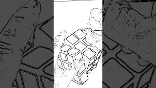 How to easy draw a Rubik's Cube. #rubikscube @rubixtrix0