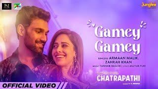 Gamey Gamey - Chatrapathi | Sreenivas B, Nushrratt Bharuccha | Armaan Malik, Zahrah | Tanishk Bagchi