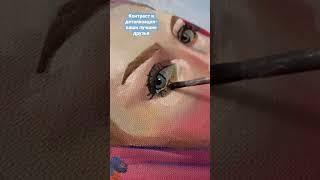 Как улучшить любой рисунок? Рисую портрет маслом #shorts #art