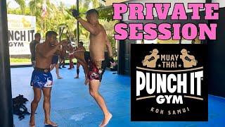 Private Muay Thai Training at Punch It Gym in Koh Samui Thailand