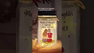 Mother & Daughter Forever Linked Together | Personalized Mason Jar Light