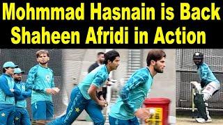 Mohammad Hasnain and Shaheen Afridi bowling practice at MCG