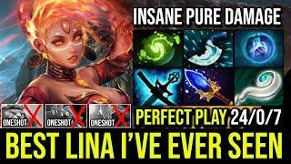 EPIC Pure Damage Scepter Lina Mid Destroy Cancer Trashtalk Jugg Disaster Game BEST LINA EVER DOTA 2