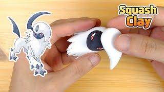 Sculpting Absol Dark-type Pokémon Clay art