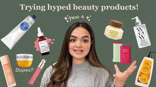 Trying VIRAL beauty products  Skincare & makeup  L’occitane, pink serum, pixi blush / Reviews