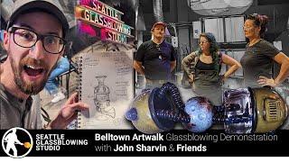 John Sharvin's Glassblowing Demonstration at Seattle Glassblowing Studio for Belltown Artwalk