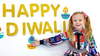 Nastya and Dad are celebrating Diwali