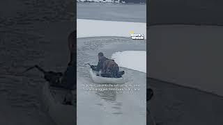 Brave Firefighter Rescues Dog From Frozen Lake | Hero of the Week