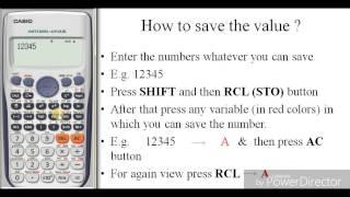 How to save value in Calculator in fx 991es plus/ The Calculator King