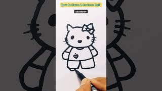 How to Draw a Cartoon Doll  Art Video For Beginners #shorts #shortvideo #shortsfeed