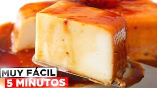 ¡HECHO en 5 MINUTOS!  El FLAN YOGUR MÁS FÁCIL y DELICIOSO SIN HORNO y SIN HARINA