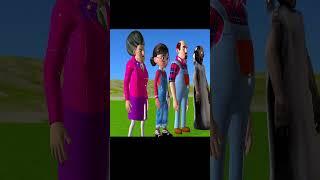 Scary Teacher 3D Nick Troll Miss T vs Squid Game Mini SpaceShip Balloon Mask Challenge #shorts