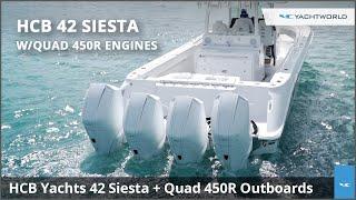 HCB Yachts 42 Siesta Center Console with 4 Mercury 450R Outboards