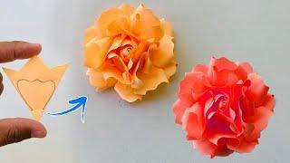 How To Make Beautiful Rose Flower | Diy Paper Rose Flower Easy