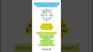 Flange Chord Length Formula| Flange Hole to Hole Length Formula #shorts #short #pipefitting