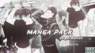 Manga Pack | Shake, Clone/Aura, Glitch, CC, Background | Alight Motion (link + xml)