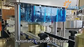 #Automatic servo metal container #sealer equipment, #Tinplate can closing machine for #canned food