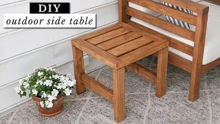 DIY Outdoor Side Table for $16! | Matches our DIY Outdoor Furniture Set!