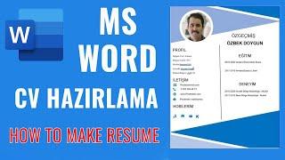 ms Word [CV] Resume Preparation. How to Prepare a [CV] Resume with Photo