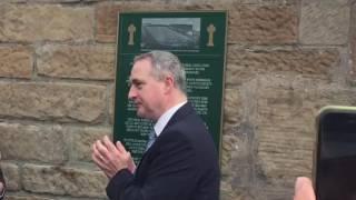 Jim Craig and Paul McStay unveil original Celtic Park plaque