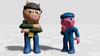 Animation Style Experiment! (A Roblox Piggy Animation)