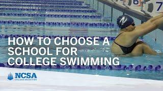 How to choose a school for college swimming