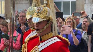 Exceptionally Unique Event witnessed by Thousands Daily at Horse Guards ( with the trumpeter)