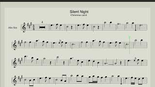 Christmas Carol - Silent Night - Sheet Music For Saxophone Alto