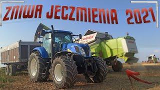 Żniwa jęczmienia 2021 Claas w akcji