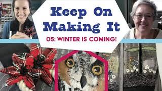 DIY Heating Pad w/ Flannel Poinsettia, Up-Cycled Tunic & Owl Collage! #KeepOnMakingIt 05