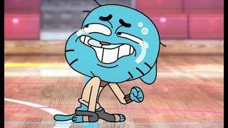 gumball gets kicked in the nuts