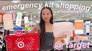 what's in my EMERGENCY KIT!! *target shopping* back to school essentials 2024!!!