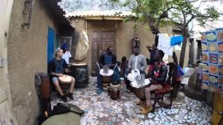 Meissa Ndiaye and his family play traditional djembe rhythm in Dakar pt.3( Dununba & Concerto)