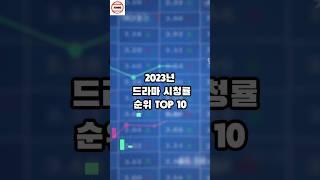 2023년 드라마 시청률 순위 TOP 10