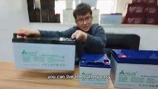 The grey and blue color lead acid battery