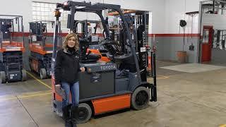 For Sale - 2016 5,000 lb capacity Electric Cushion Toyota Forklift 8FBCHU25 - ID#: E008589