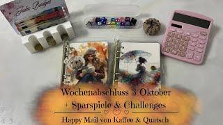 Wochenabschluss 3 Oktober | Sparspiele & Challenges | Happy Mail von @KaffeeQuatsch-hr8qc 