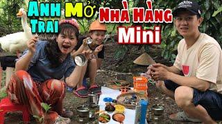 Lén Mẹ Rũ Anh Trai Chơi Nấu Ăn Mini Siêu Quậy. Bim Bim Tiểu Nhị