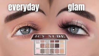 2 Looks 1 Palette | Huda Beauty Icy Nude