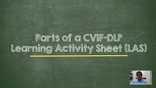 Parts of CVIF-Dynamic Learning Program Learning Activity