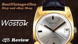 Hands-on video Review of Wostok De Luxe Unique Mint Soviet Mens Dress Watch From 70s