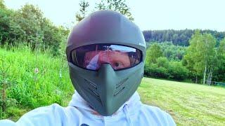 Suomy Armor Plain "Green Goblin" Helmet Test Ride